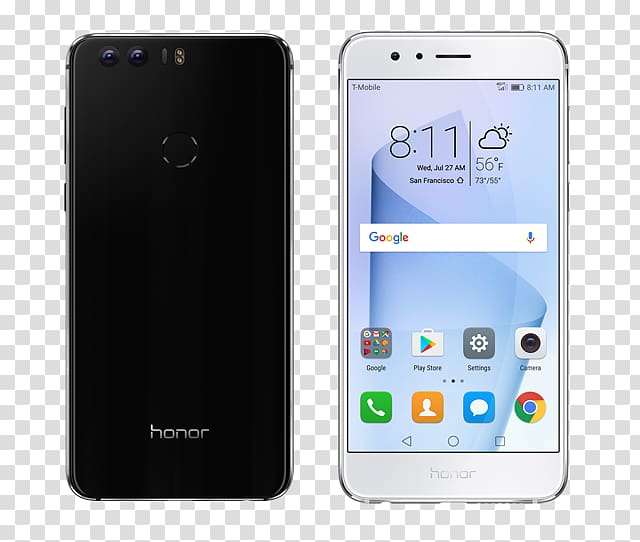 Smartphone Feature phone Huawei Honor 8 华为, smartphone transparent background PNG clipart