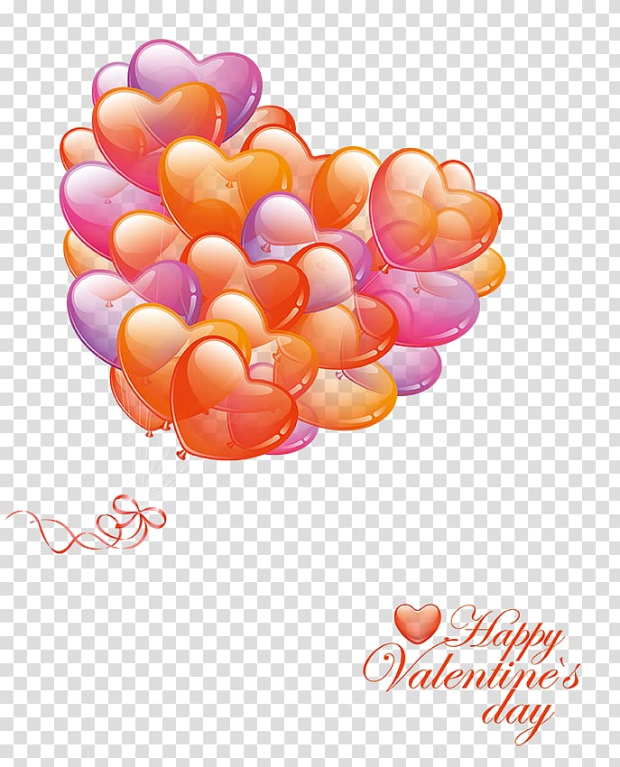Valentines Day Romance Poster Heart, Heart Balloon transparent background PNG clipart