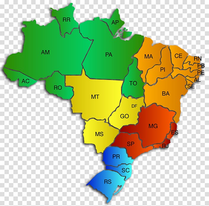 Regions of Brazil World map Geography, map transparent background PNG clipart