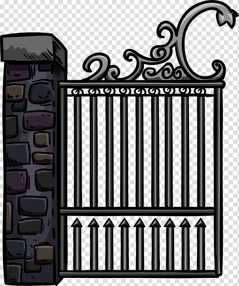 Gate Club Penguin Fence Wrought iron, igloo transparent background PNG clipart