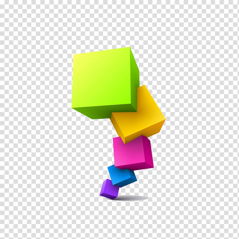 Color Cube Shape Geometry, Color cube transparent background PNG clipart