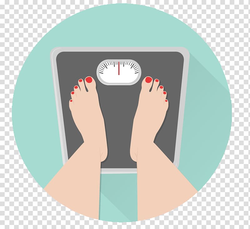 person on bathroom scale illustration, Weight loss Measuring Scales Weight gain, thin body transparent background PNG clipart