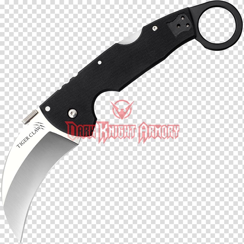 Pocketknife Cold Steel Blade Karambit, knife transparent background PNG clipart