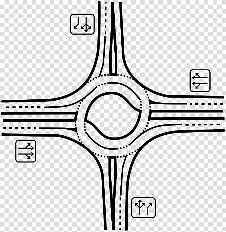 Roundabout Traffic circle Intersection Lane Stop sign, road transparent background PNG clipart