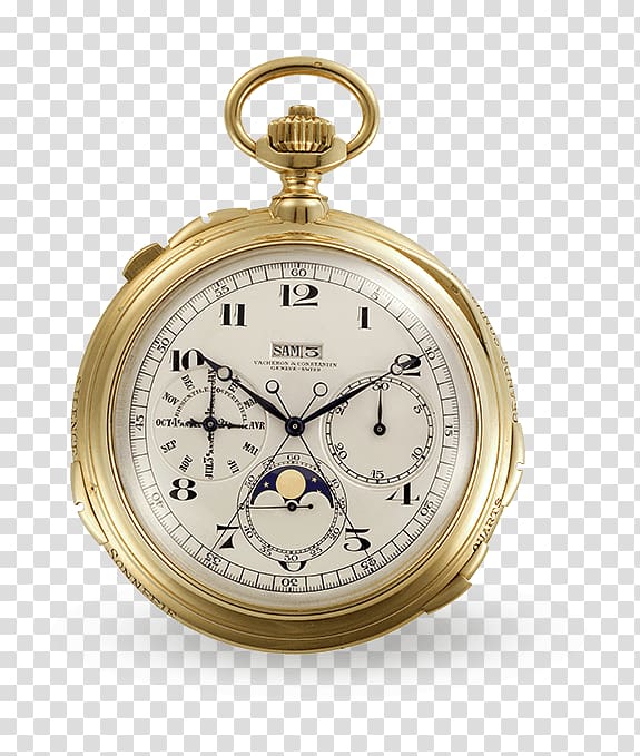 Clock Pocket watch Vacheron Constantin Patek Philippe & Co., enameled transparent background PNG clipart
