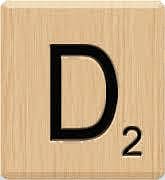 brown D2 illustration, Scrabble Tile D transparent background PNG clipart