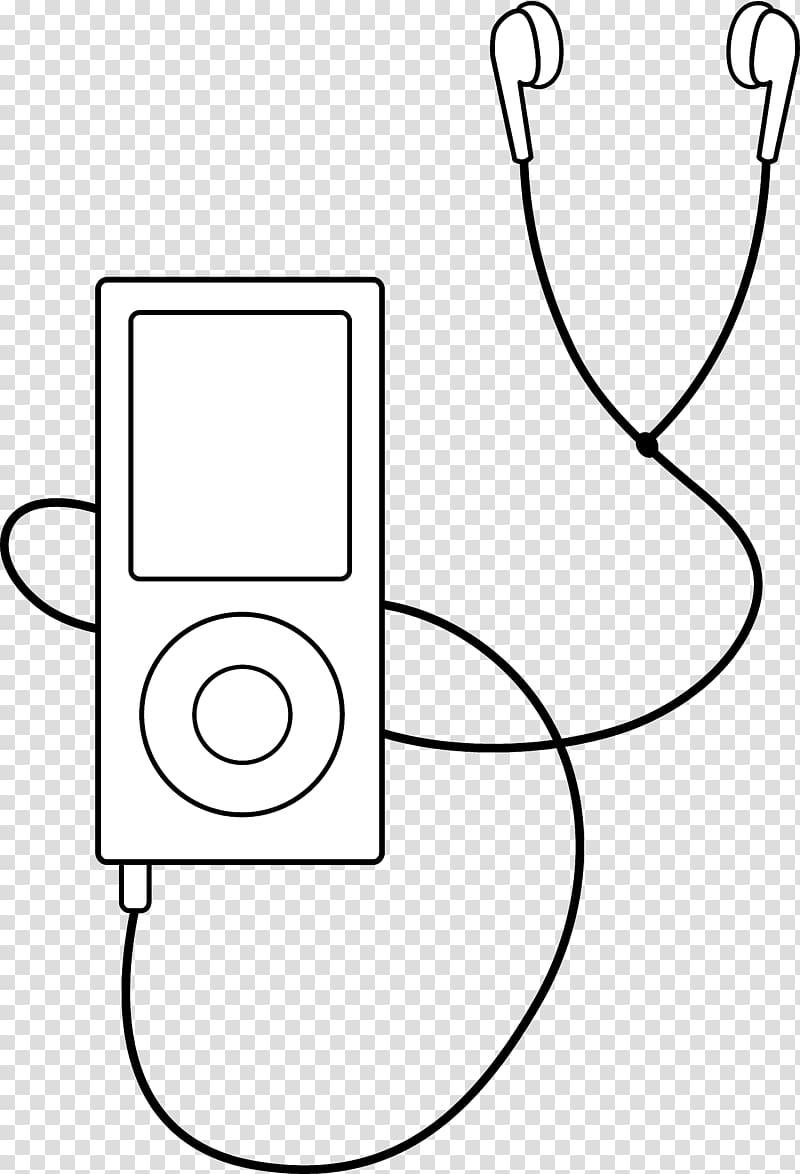 ipod clipart black and white