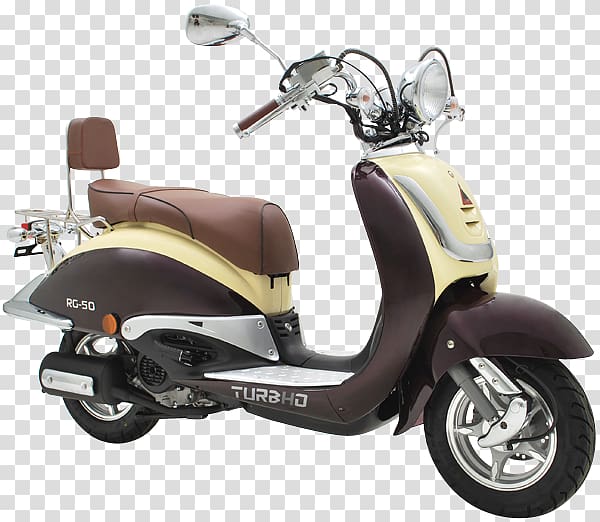 Motorized scooter Motorcycle accessories Fiat 500, scooter transparent background PNG clipart