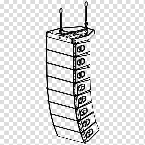 Line array Drawing Loudspeaker Stage Technica d&b audiotechnik, Touring transparent background PNG clipart