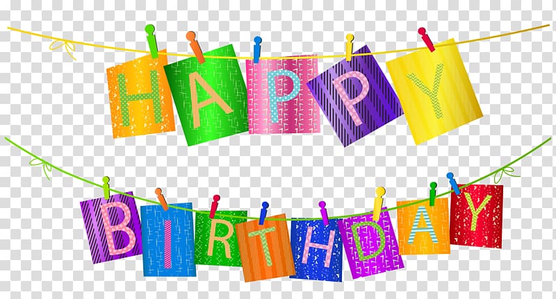 Happy Birthday , Birthday Serpentine streamer , Happy Birthday Streamer transparent background PNG clipart