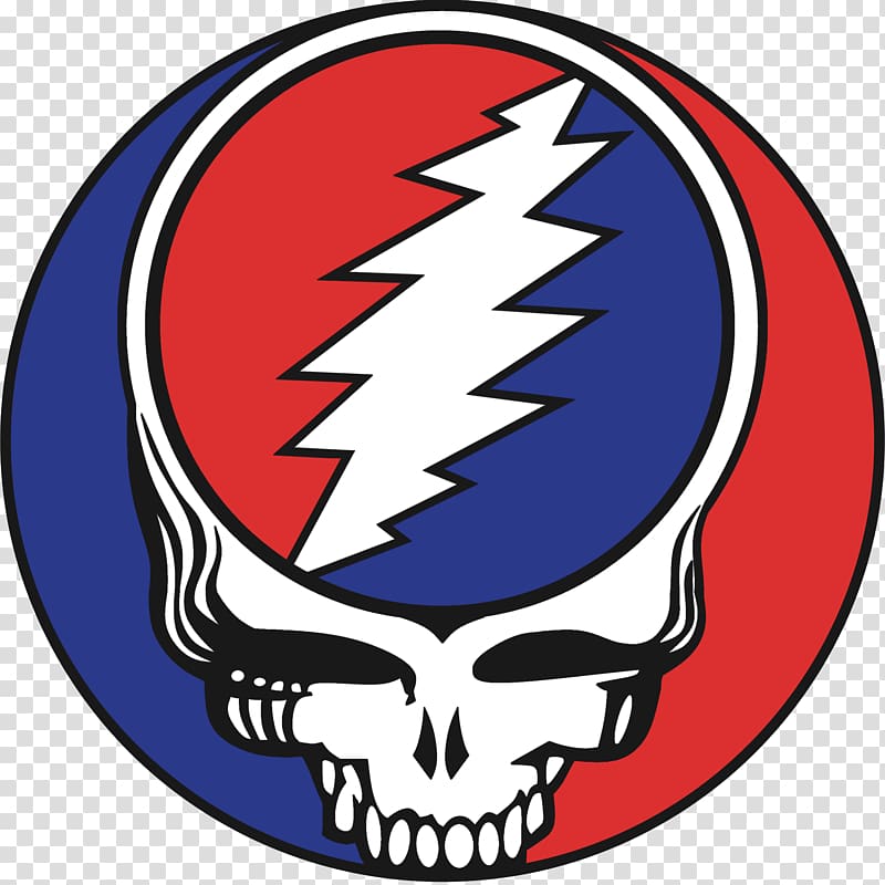 blue, white, and red skull logo, Steal Your Face Grateful Dead Records Deadhead Logo, others transparent background PNG clipart