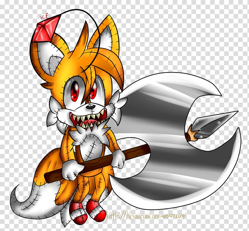 Tails Sonic the Hedgehog Drawing Fan art, tails doll creepypasta transparent background PNG clipart