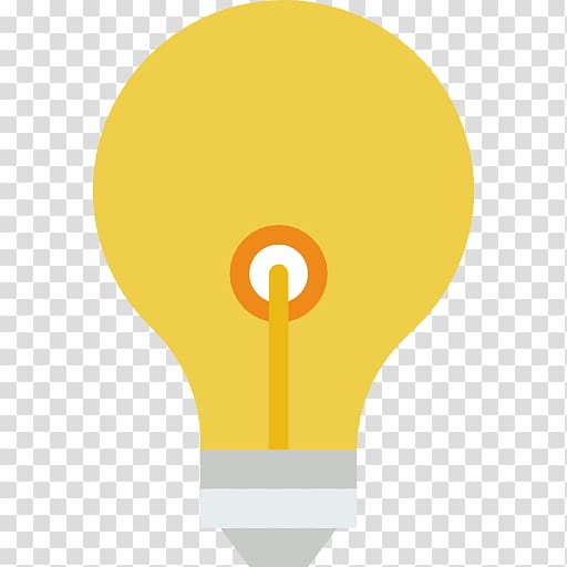 Incandescent light bulb Lamp, A yellow light bulb transparent background PNG clipart