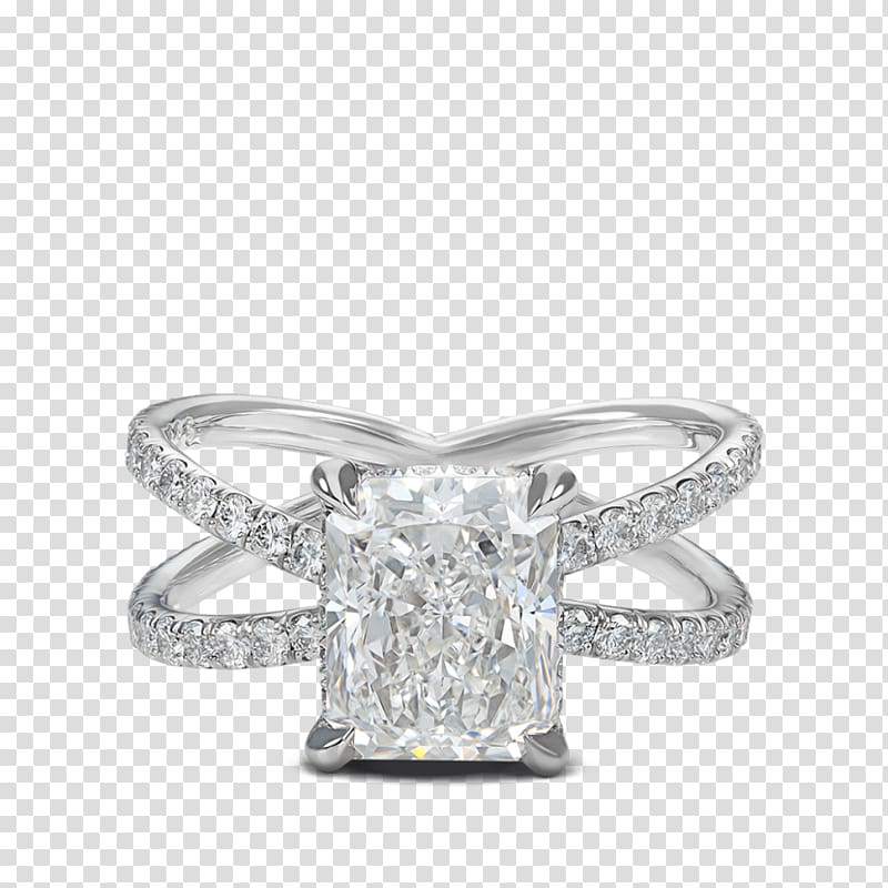 Engagement ring Solitaire Diamond, criss-cross transparent background PNG clipart