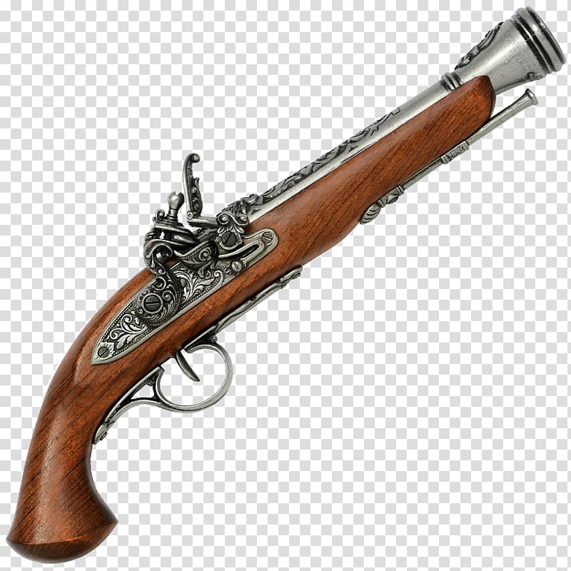 Trigger Firearm Flintlock Percussion cap Pistol, weapon transparent background PNG clipart