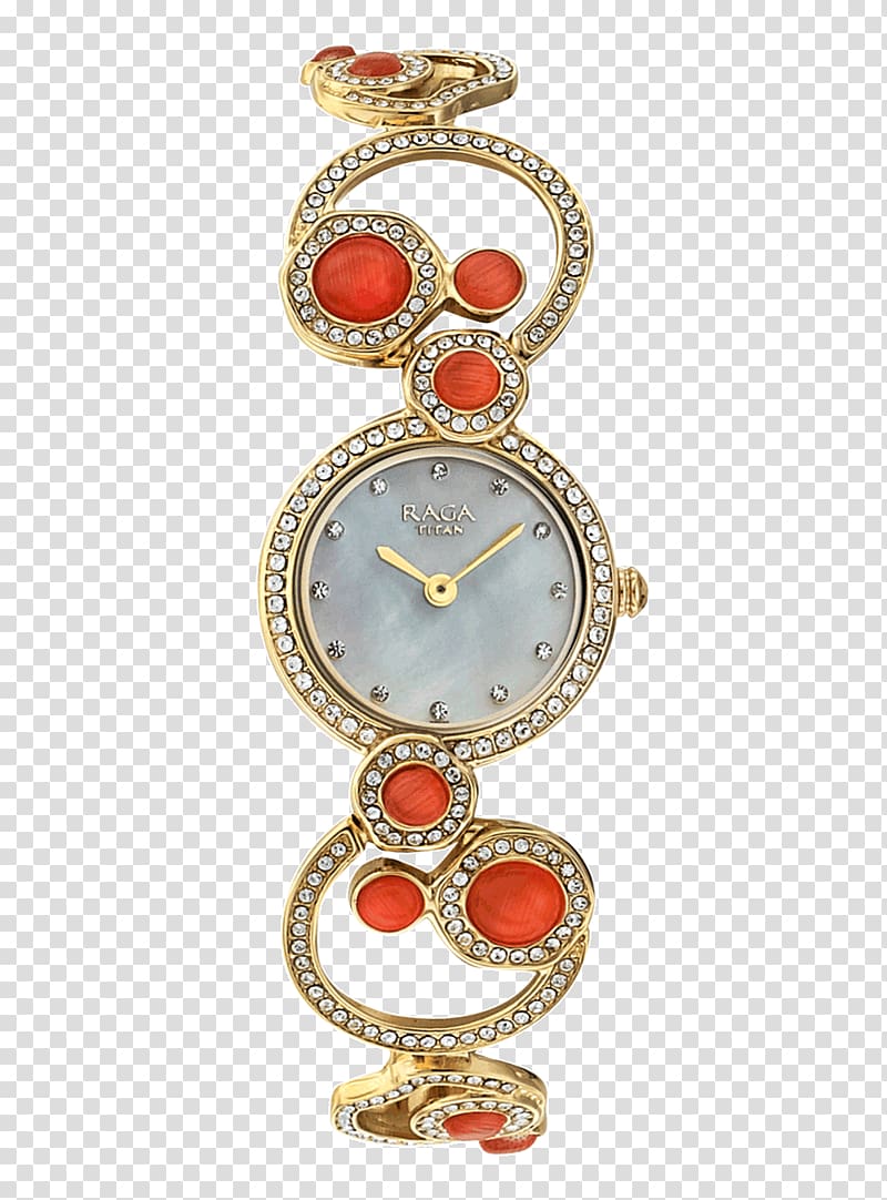 Titan Company Analog watch Jewellery Earring, watch transparent background PNG clipart