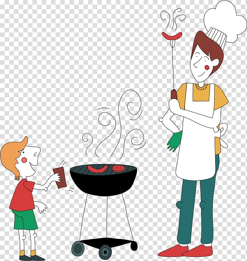 Barbecue Barbacoa Euclidean Illustration, painted Barbecue transparent background PNG clipart