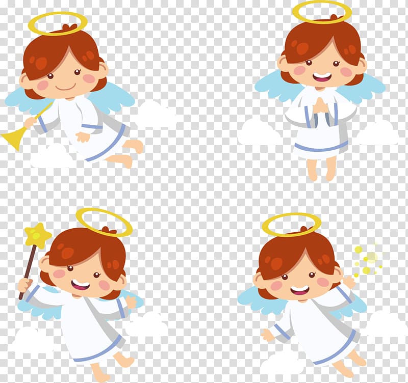 Angel , White cute little angel transparent background PNG clipart