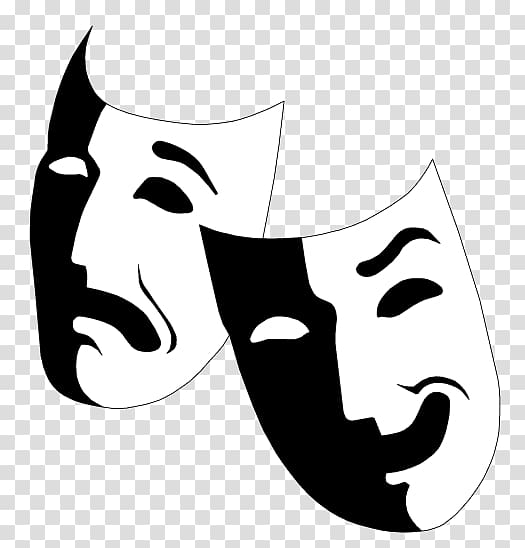 two opera mask , Mask Musical theatre Drama , actor transparent background PNG clipart