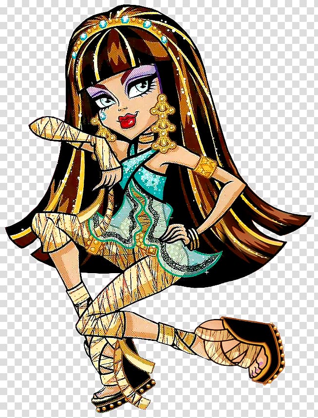 Monster High Cleo De Nile Doll OOAK, doll transparent background PNG clipart