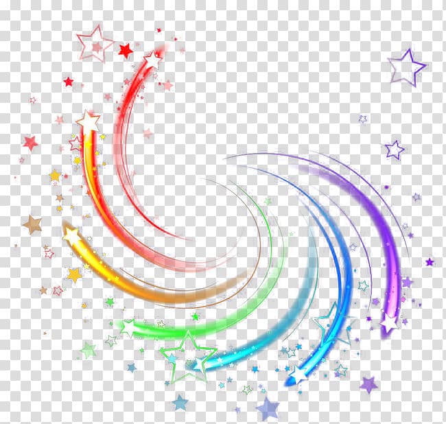 assorted-color stars , Rotating light transparent background PNG clipart