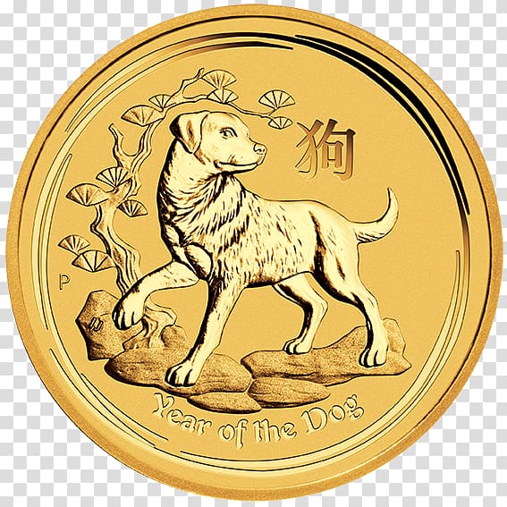 Perth Mint Dog Bullion coin Lunar Series, Dog transparent background PNG clipart