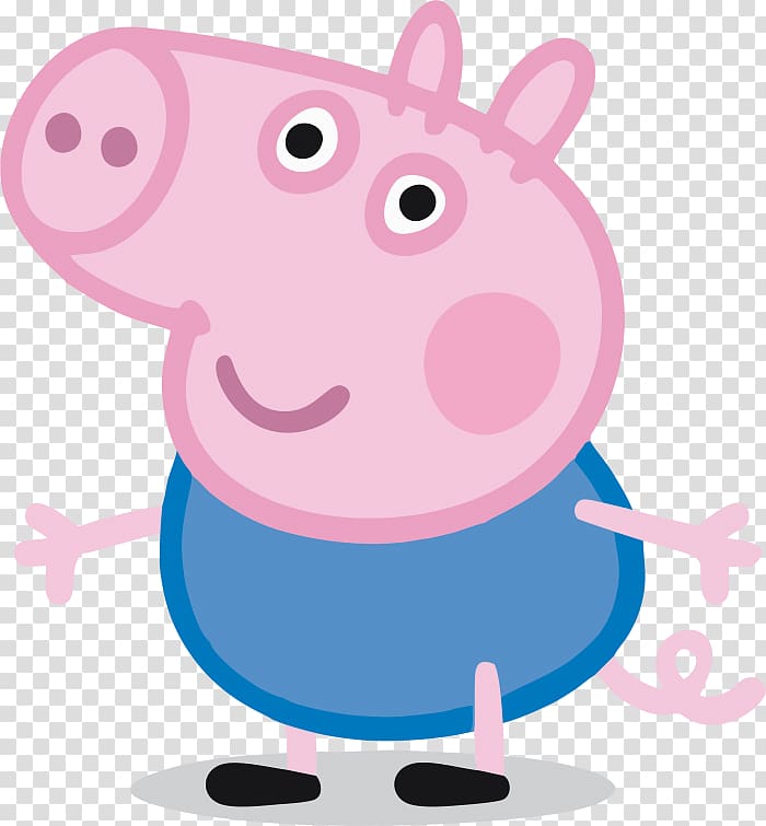 Peppa Pig George illusgtration, George Pig Daddy Pig Grandpa Pig Mummy Pig, pig transparent background PNG clipart