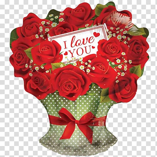 Flower bouquet Balloon Love Rose Valentine's Day, balloon transparent background PNG clipart