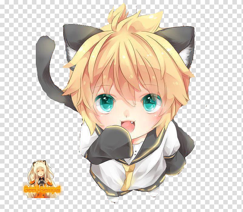 Kagamine Rin/Len Vocaloid Kavaii Hatsune Miku Chibi, hatsune miku transparent background PNG clipart