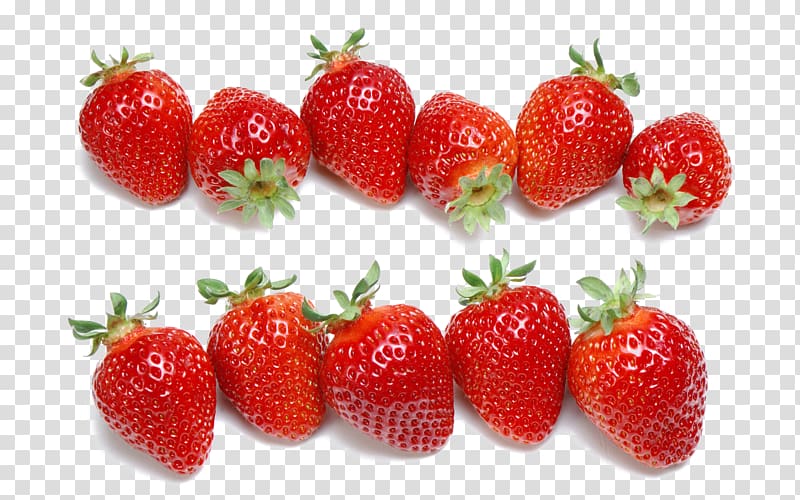 Juice Strawberry Organic food Fruit, Two rows of strawberry fruit fruit transparent background PNG clipart