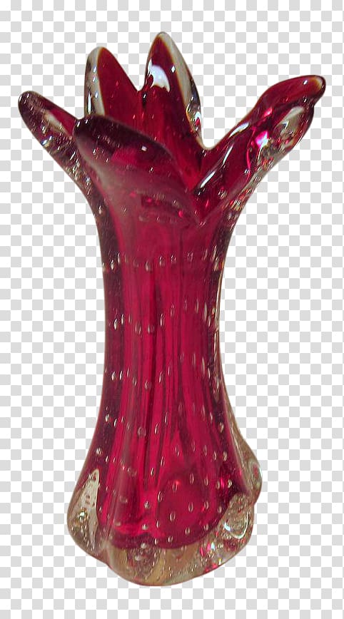 Vase Cased glass Murano Red, vase transparent background PNG clipart