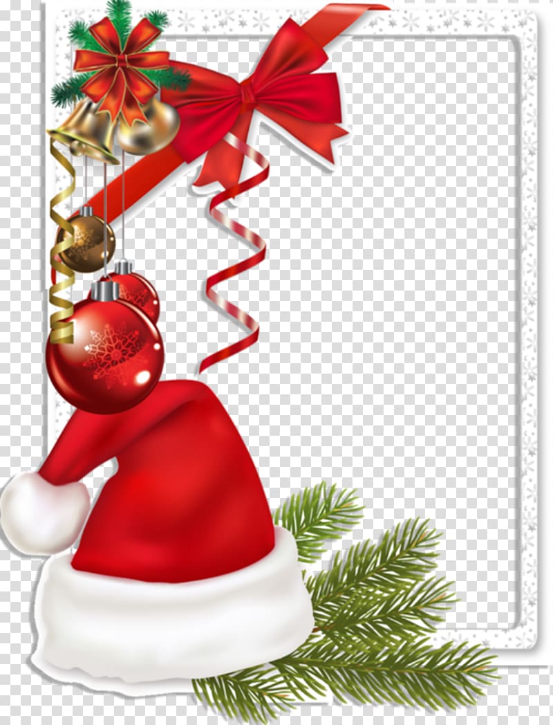 Christmas tree Santa Claus Christmas ornament Frames, pouring transparent background PNG clipart