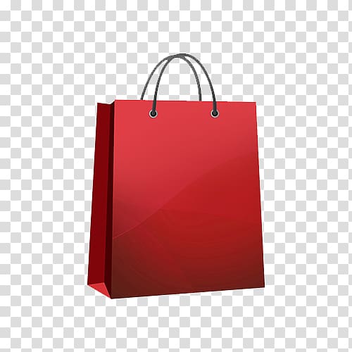 Shopping bag Online shopping Icon, Red shopping bags transparent background PNG clipart