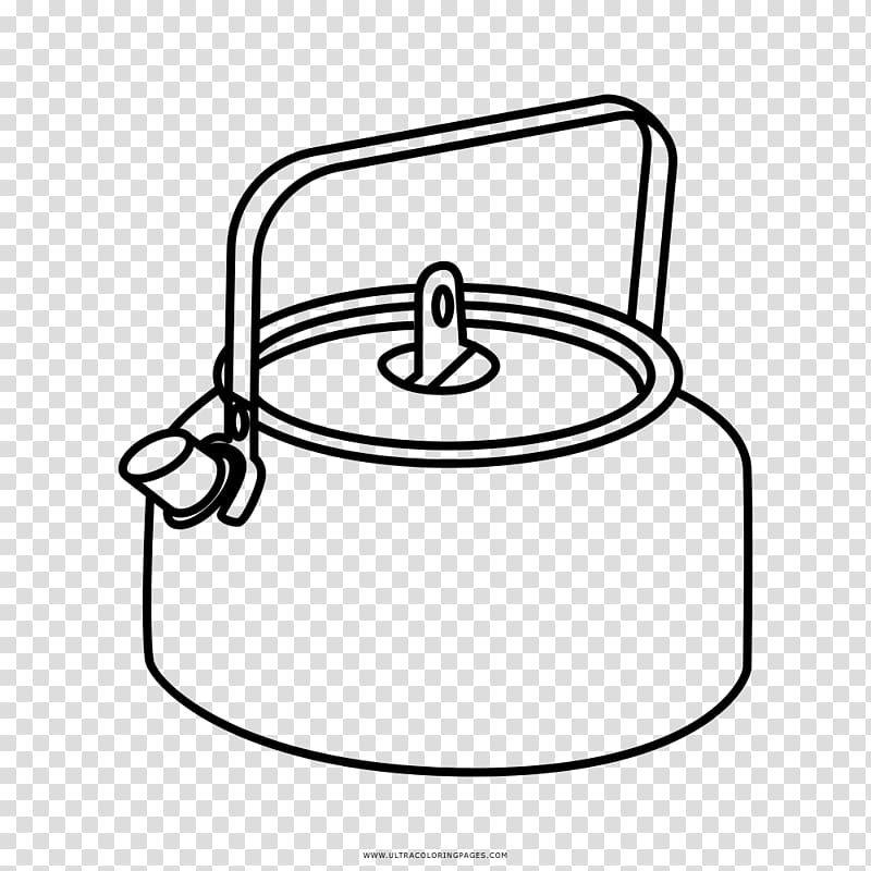 Electric kettle Coloring book Cookware Drawing, kettle transparent background PNG clipart