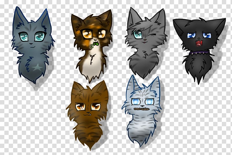 Whiskers Cat Warriors Drawing, beautiful shading transparent background PNG clipart