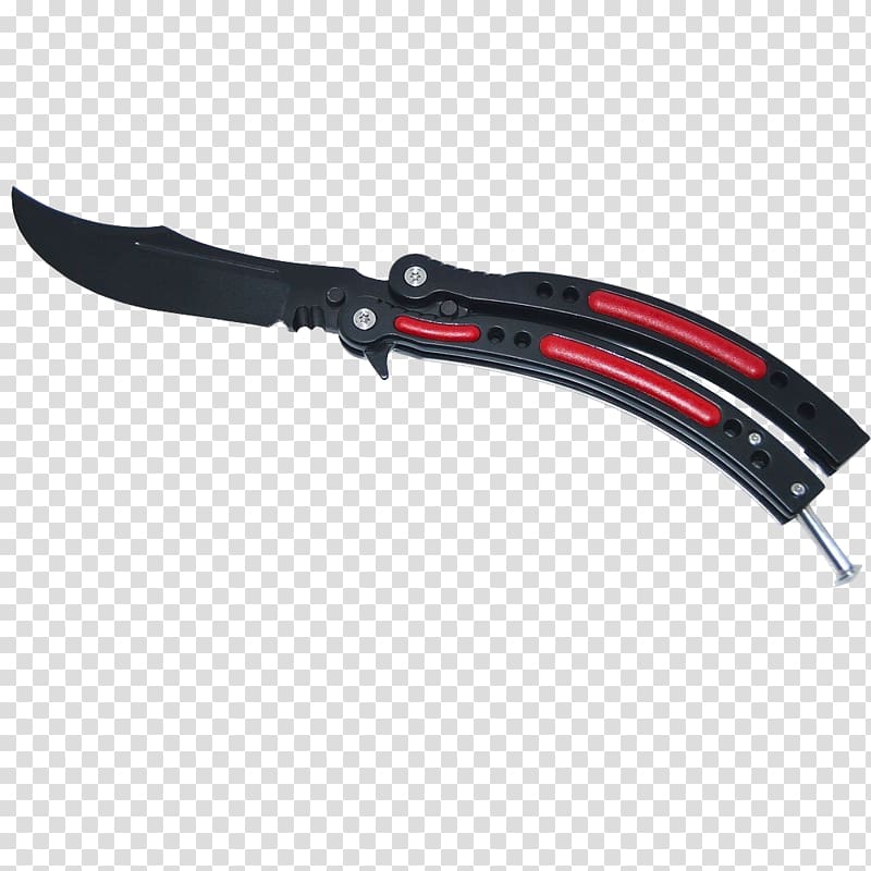 Butterfly knife Utility Knives Blade Pocketknife, knife transparent background PNG clipart