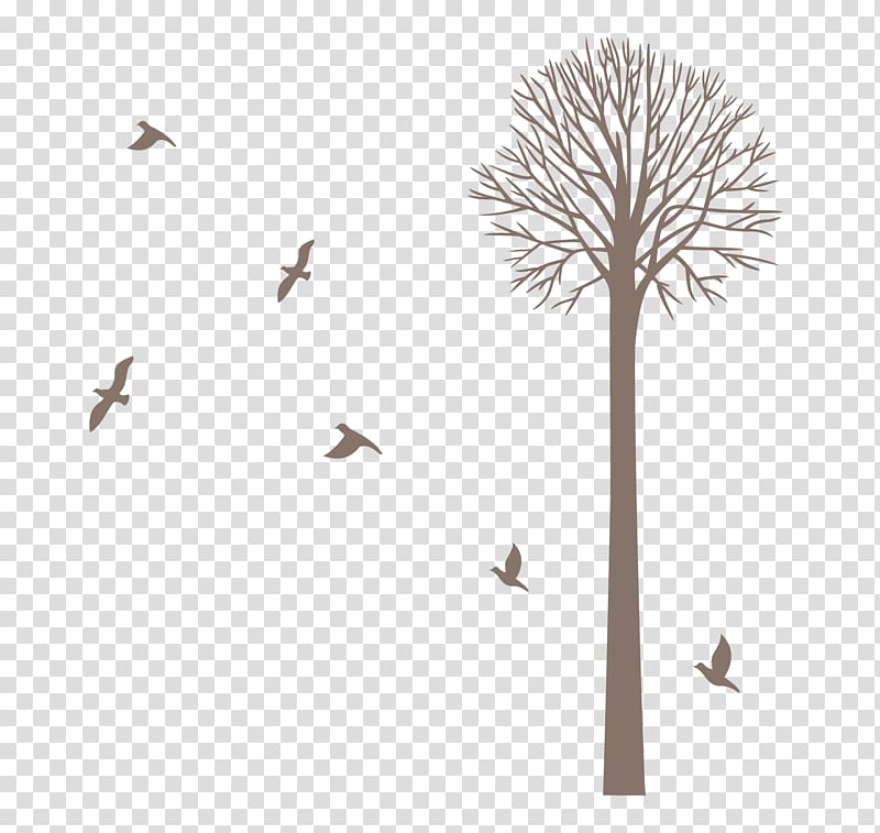 Wall decal Sticker Decorative arts Furniture, Tree Bird transparent background PNG clipart