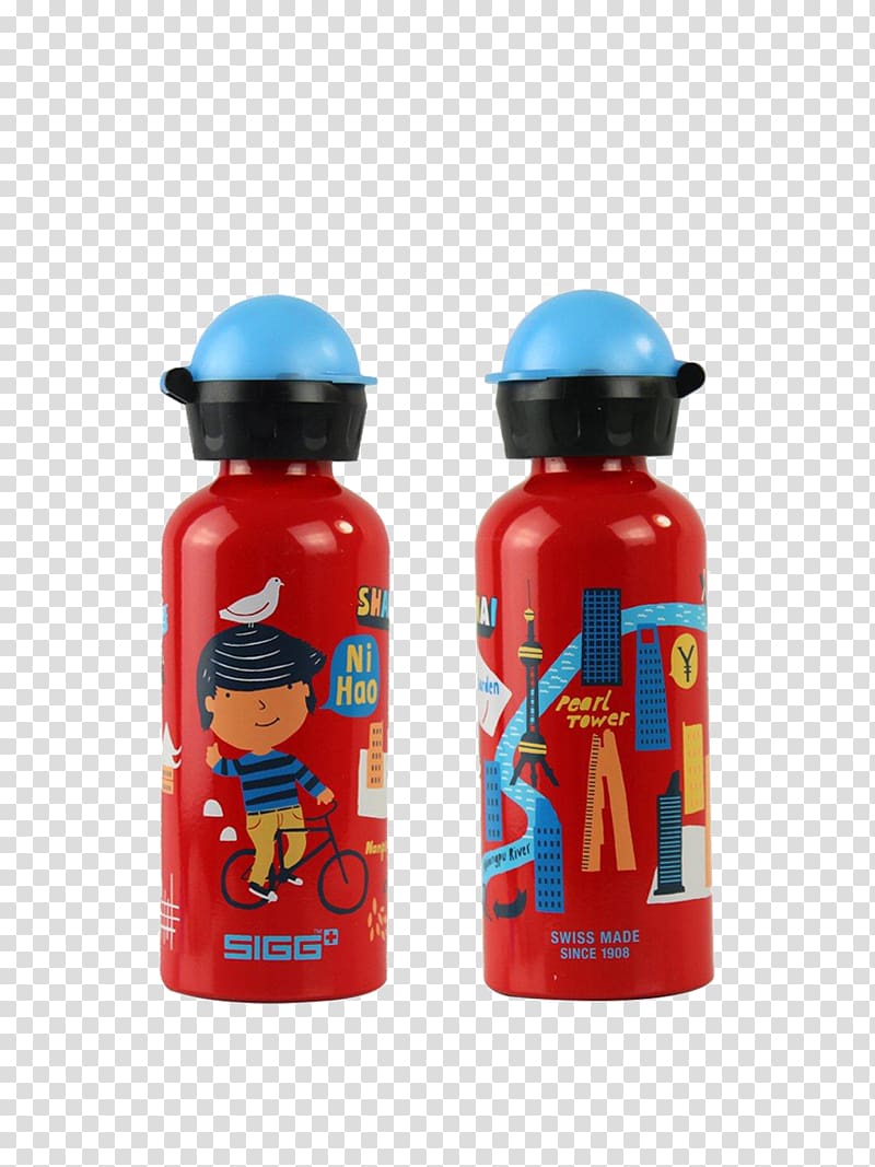 Water bottle Sigg Child, Higgs children\'s cartoon student kettle transparent background PNG clipart
