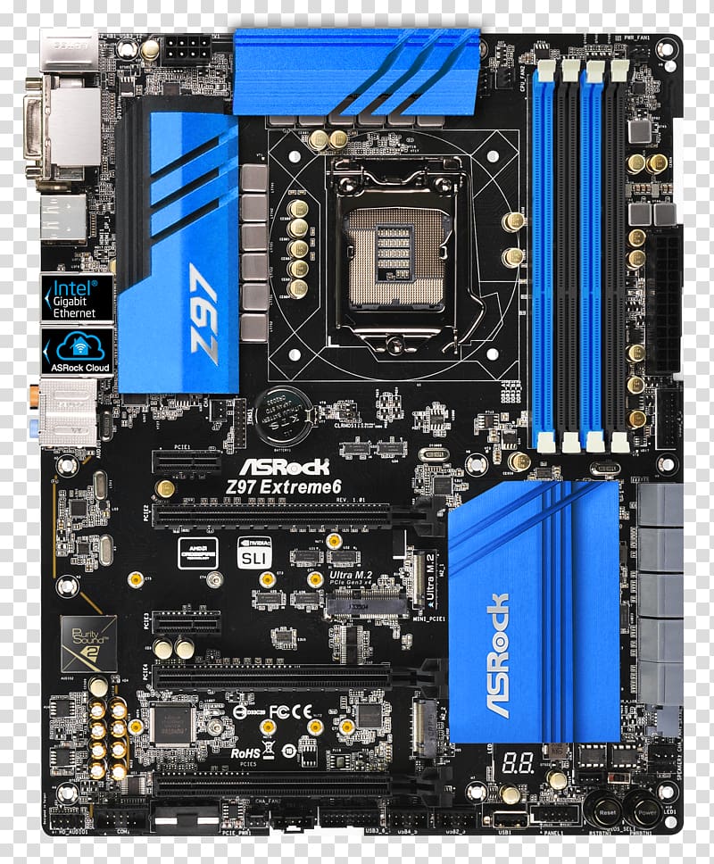Intel ASRock Motherboard PCI Express Mini-ITX, hitting transparent background PNG clipart
