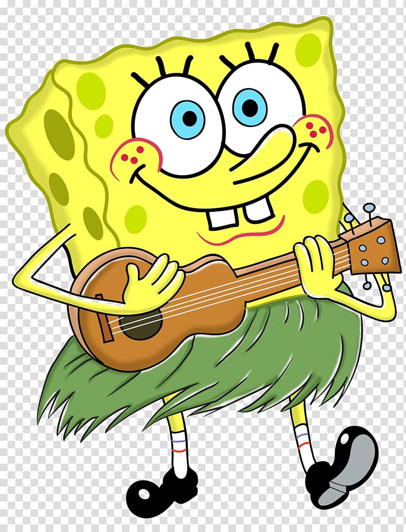 of SpongeBob playing guitar, Patrick Star SpongeBob SquarePants Sandy Cheeks, spongebob transparent background PNG clipart