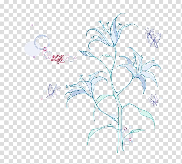 Lilium Flower Drawing, Fantasy Flowers transparent background PNG clipart