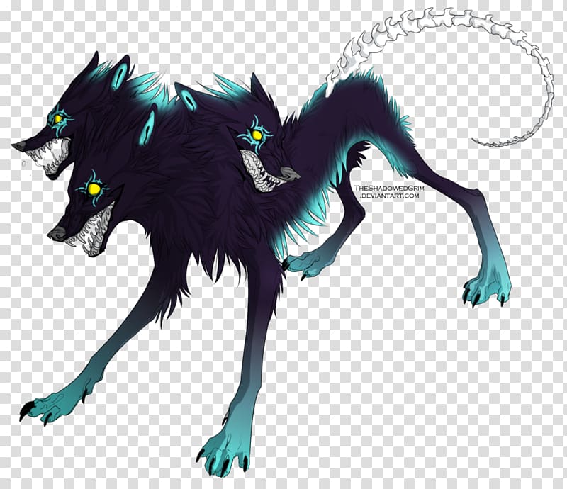 Cerberus Drawing Line art Legendary creature, werewolf transparent background PNG clipart