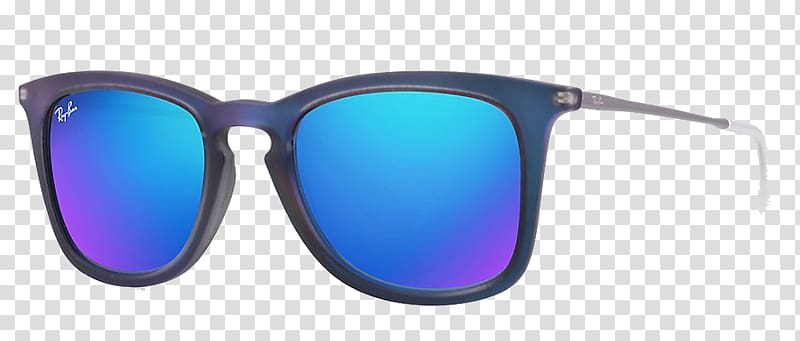 Mirrored sunglasses Ray-Ban Blue, Sunglasses transparent background PNG clipart