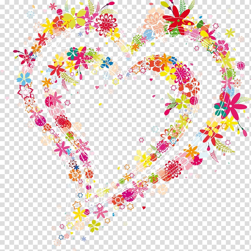 Heart Flower Floral design , heart transparent background PNG clipart