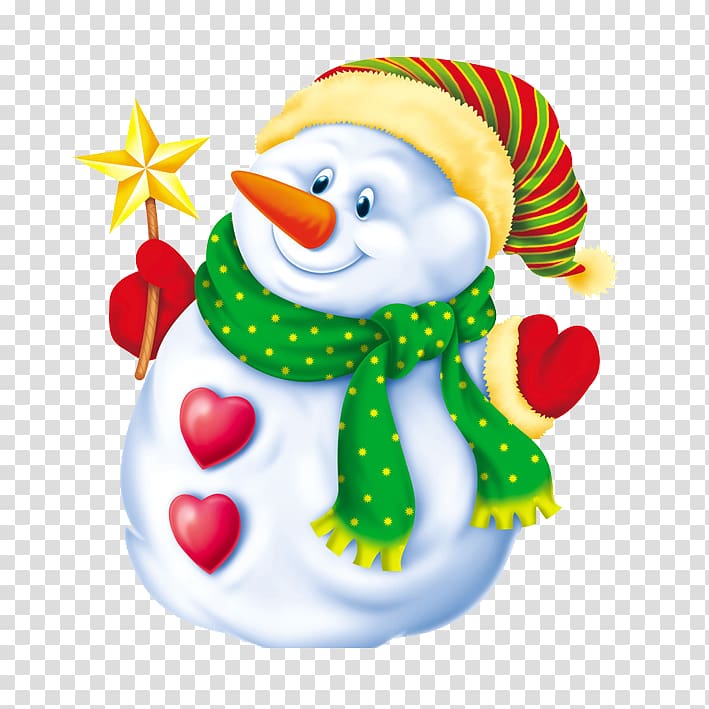 Christmas Snowman , Snowman with a hat transparent background PNG clipart