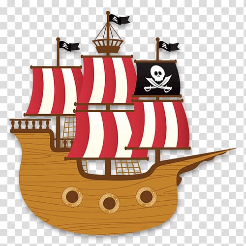 Piracy Boat Pirate Round Ship Watercraft, Pirate Boat transparent background PNG clipart
