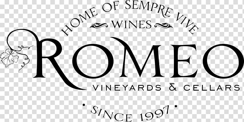 Winery Common Grape Vine Logo Romeo Vineyards & Cellars, wine transparent background PNG clipart