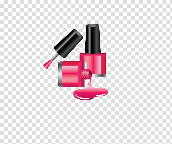 Nail polish Cosmetics, Rose red nail polish transparent background PNG clipart