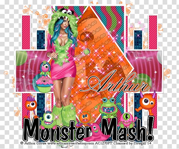 Graphic design Toy Pink M, Monster Mash transparent background PNG clipart