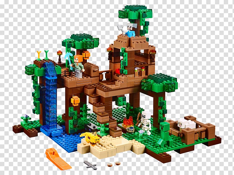 LEGO 21125 Minecraft Jungle Tree House Lego Minecraft, Minecraft transparent background PNG clipart